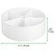 mDesign Divided Storage Turntable for Office, 11.5" Round, 2 Pack